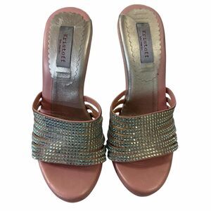 Kristoff Pink & Silver Rhinestone Heels
